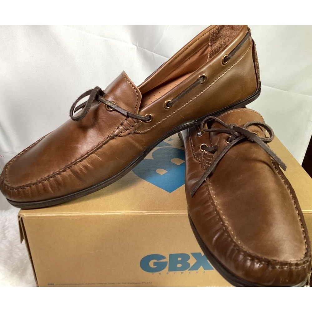 GBX Henley Men's Leather Slip On Loafers Comfort Shoes, NIB Size 10.5